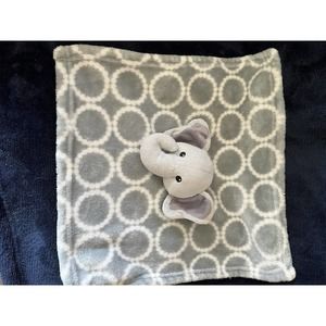 HB Elephant Gray with White Circles Lovey Security Blanket Plush Toy 14", soft